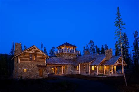 Old West Inspired Luxury Rustic Log Cabin In Big Sky Montana