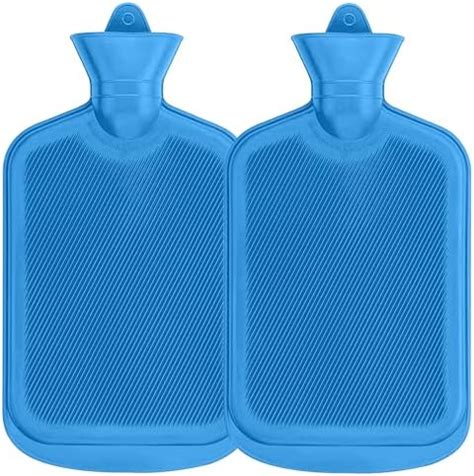 Amazon SteadMax 2 Pack Hot Water Bottles 2L 68oz Natural Rubber BPA Free Durable