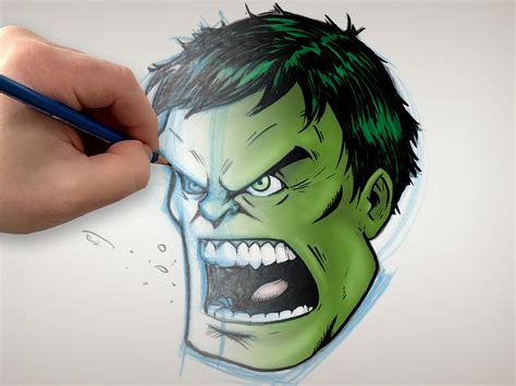Hulk Face Sketch