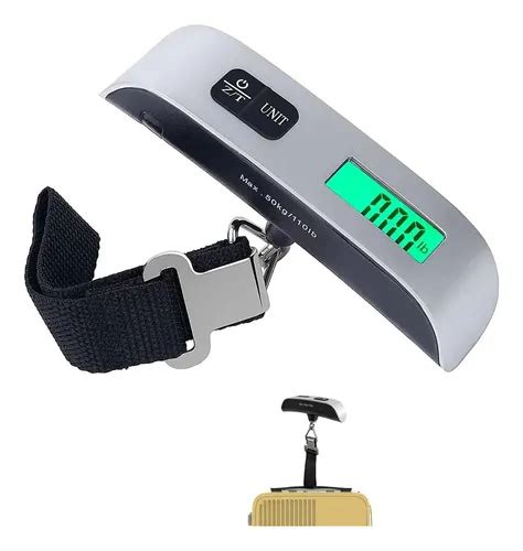 Balança Portátil Para Malas - Balança Para Malas Viagem Digital Portátil Até 50kg Mão Trav Prateado ...