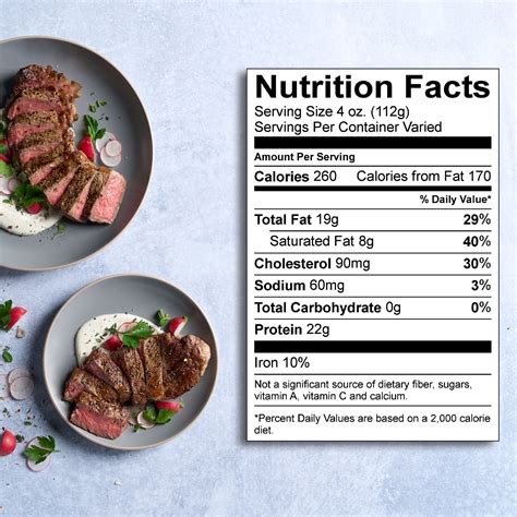 New York Strip Steak Nutrition Information - NutritionFactsHub.com