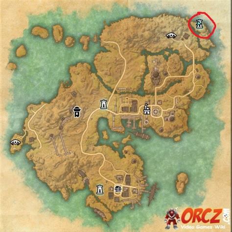 ESO Sandy Grotto Wayshrine Map Orcz The Video Games Wiki