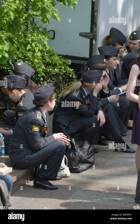 Russian Girls As Police Cadet Stock Photo Alamy