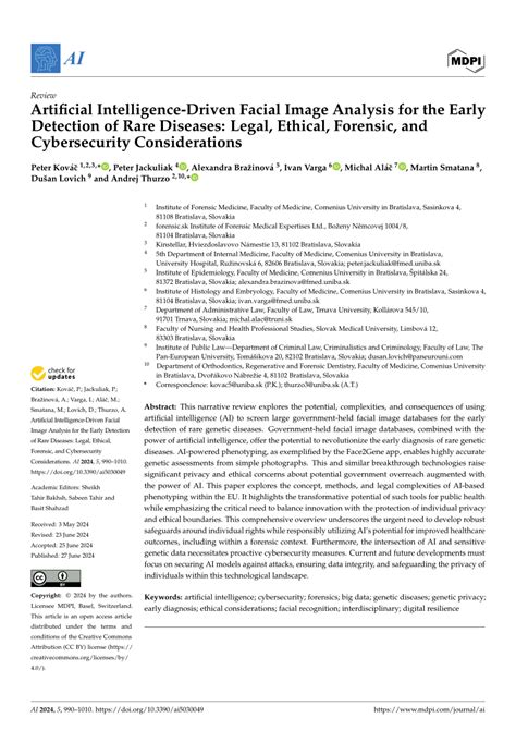 (PDF) Artificial Intelligence-Driven Facial Image Analysis for the ...