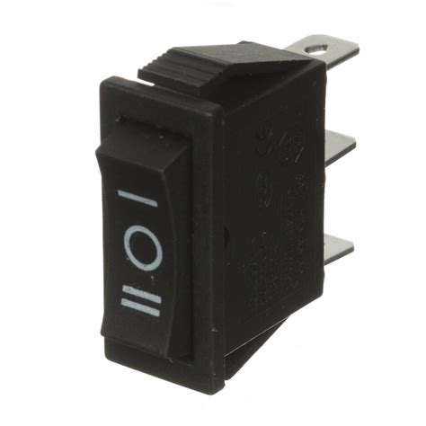 Клавишный переключатель 3 положения, одноклавишный, 1з+1з, черный, TDM ...