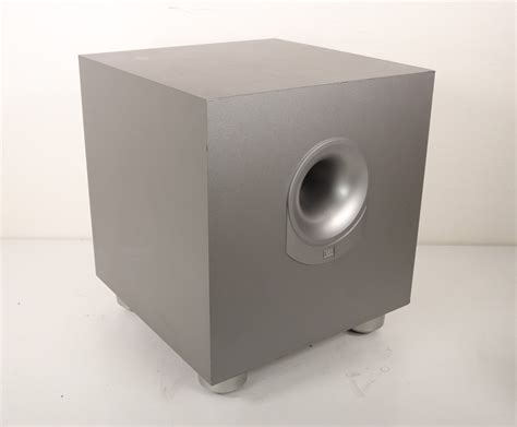 jbl    powered subwoofer speaker system grey