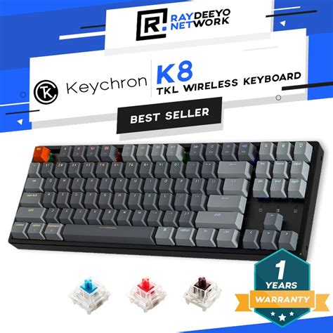 Keychron K Rgb Wireless Mechanical Keyboard Tkl Layout Type C Hot Swappable Aluminium Body