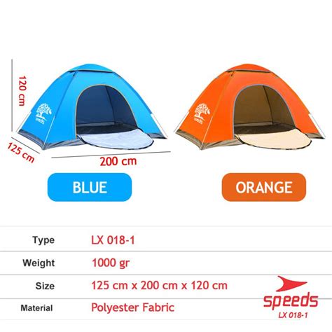 Jual Tenda Camping Kemah Otomatis Manual Speeds 1 3 Orang Lipat