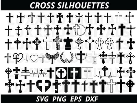 Cross Svg Cross Silhouettes Cross Cut Files Celtic Cross Etsy