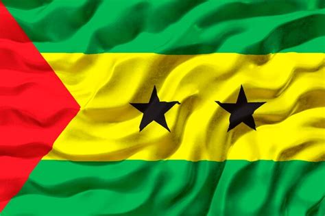 Premium Photo National Flag Of Sao Tome And Principe Background With