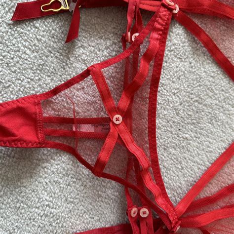 Agent Provocateur Lingerie Set Red Bra Knickers And Depop