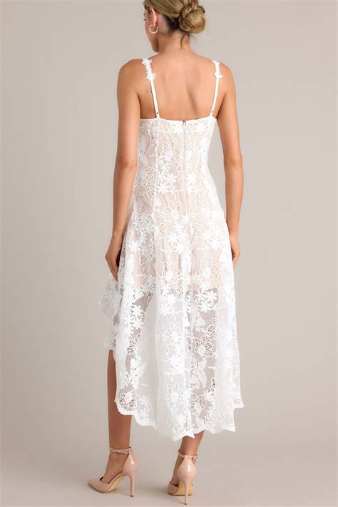 White Lace High Low Dress All Dresses Red Dress