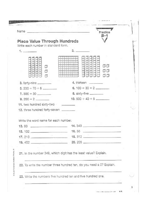 Place Value Worksheets | PDF