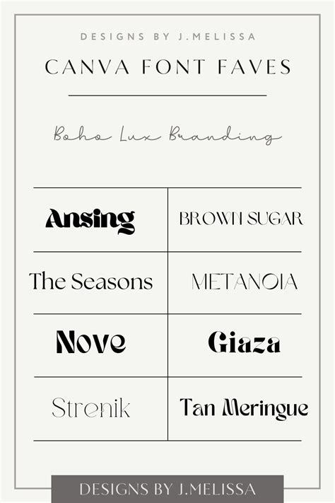 This List Of Free Canva Boho Fonts For Luxury Branding Was Handpicked