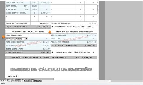 Planilha Para Cálculo de Rescisão Trabalhista HostStorm