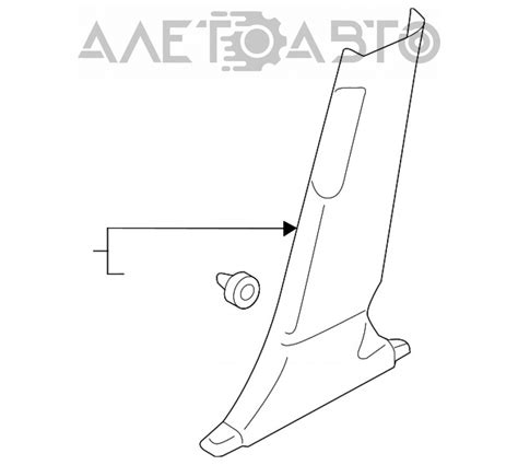 Накладка центральной стойки нижняя правая Subaru Forester 19- SK черная ...