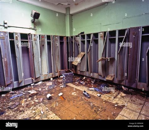 A Derelict Messy Old Abandoned Locker Room At Abm Louth Lincolnshire