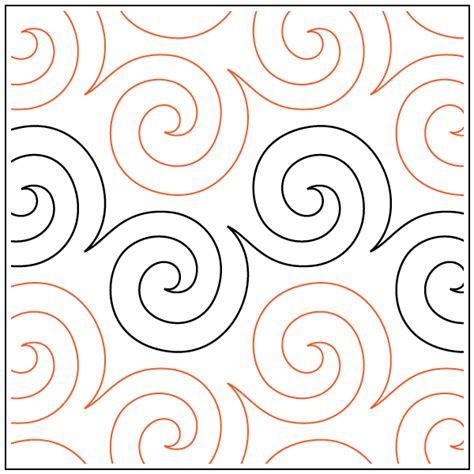 Basic Swirl Pantograph Quilting Creations