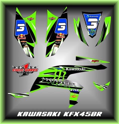 Sell Kawasaki Kfx 450r Semi Custom Graphics Kit Sapin In Orlando