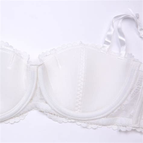 Dropshipping Varsbaby Sexy Half Cup Lingerie Set Piece Bra Panties Garter Stockings V