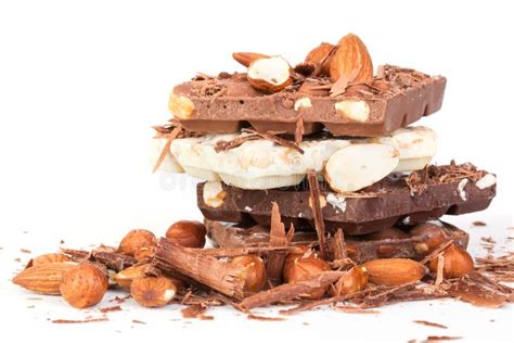 Chocolate bar with nuts stock photo. Image of temptation - 22514200