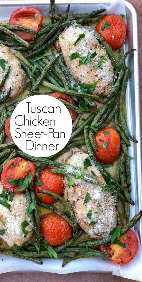 Tuscan Chicken Sheet Pan Supper Recipe Sheet Pan Dinners Chicken