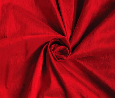 Red 100 Dupioni Silk Fabric Yardage By The Yard Now 55 Etsy