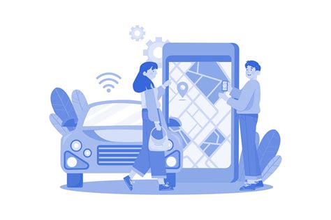 Smart Transport Illustration Concept On White Background