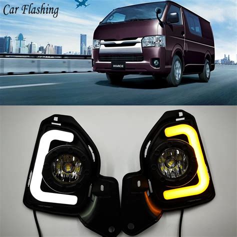 Car Flashing Pcs Led V Abs Car Fog Lamp Drl Daytime Running Light