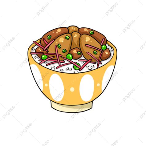 Mangkuk Nasi Dengan Ayam Dan Lobak Makanan Makanan Lezat Png Transparan Dan Clipart Untuk