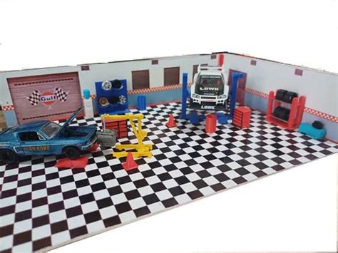 Kit Diorama Oficina Escala Perfeito Para Hot Wheels Mercadolivre