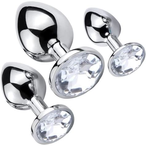Petit Moyen Grand Plug Anal M Tal Pi Ces Set Anal Sex Toy Buttplug Anal Butt Plug Avec