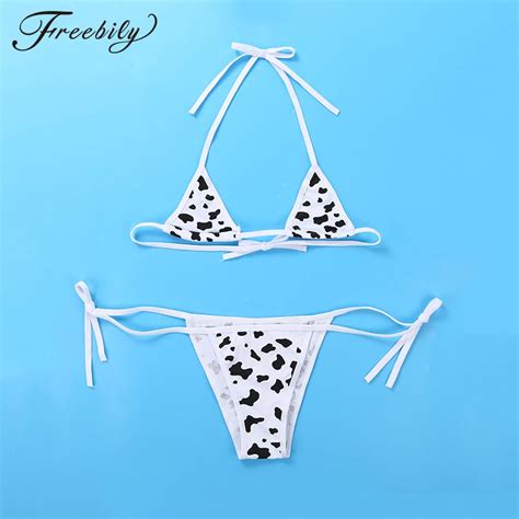Lencer A Sexy Japonesa Kawaii Para Mujer Mini Bikini A Rayas Blancas Y Azules Disfraces
