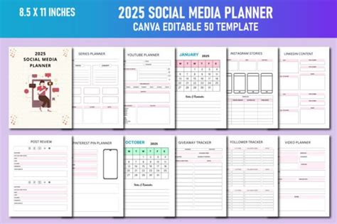 Social Media Planner Canva Kdp Graphic By Lavlu Creative Zone