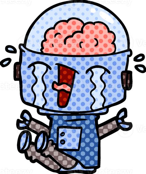 Cartoon Crying Robot 45160921 Png