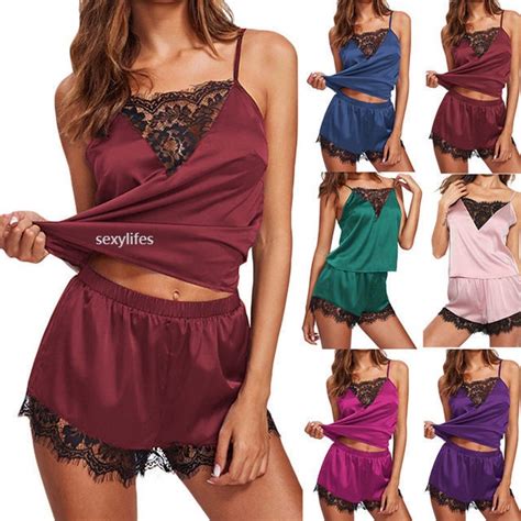 Cod Pieces Set Oversized Sexy Lace Silk Camisole Erotic Lingerie Set Sexy Women Sexy Pajamas
