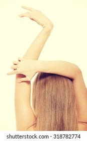 Back View Nude Woman Holding Arms Stock Photo 318782774 Shutterstock