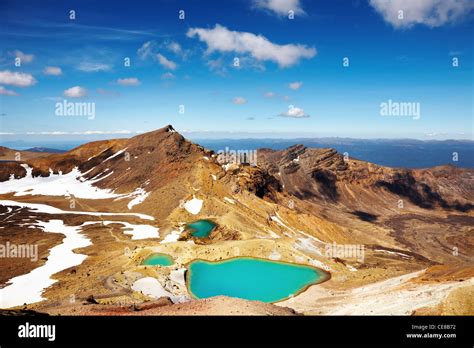 Emerald Lakes Tongariro National Park New Zealand Stock Photo Alamy