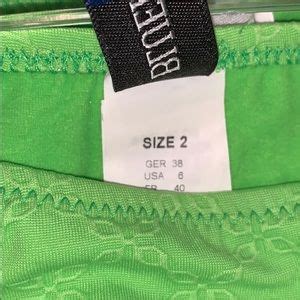 Swim Nwt Bright Green Floral Like Design Bikini Set Poshmark