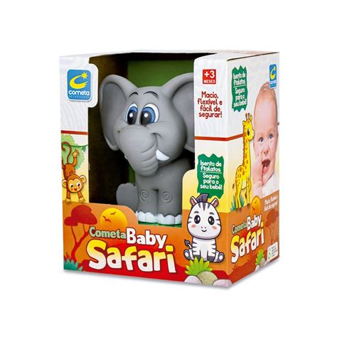 Brinquedo Elefante Baby Safari +3 Meses Cometa Brinquedos | MadeiraMadeira