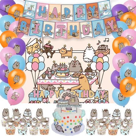 Pusheen Cat Birthday Party Supplies Pusheen Cat Birthday Decorations