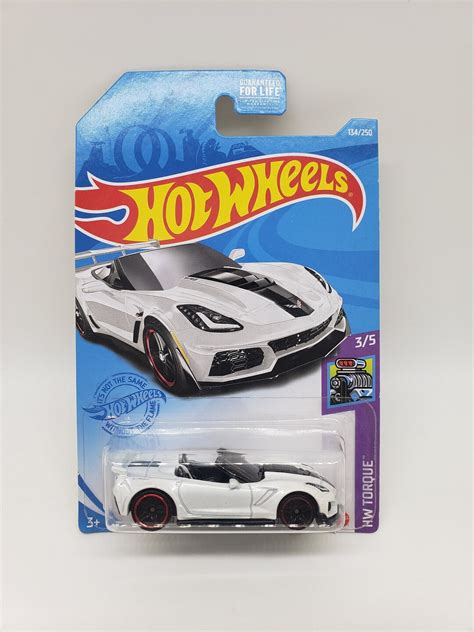 Hot Wheels Corvette ZR Convertible White HW Torque Perfect Birthday Gift Miniature Collectable