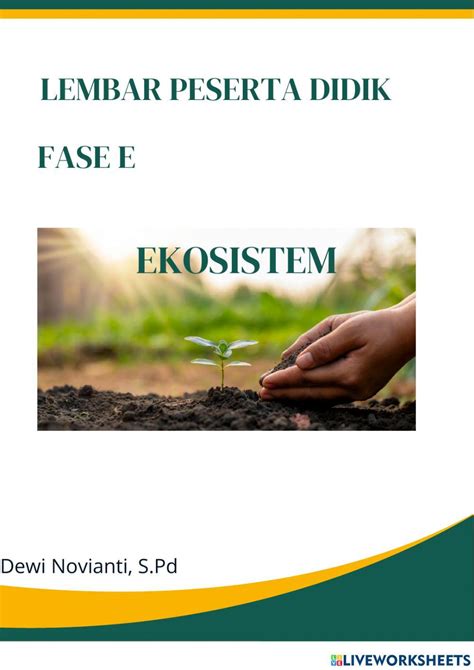 Lkpd Ekosistem Worksheet Live Worksheets