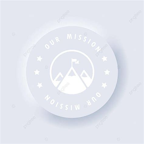 Mountain Flag Icon For Success Mission Circle Silhouette Core Vector