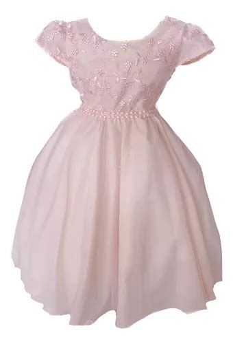 Vestido Infantil Nude Festa Luxo Casamento Formatura Frete grátis