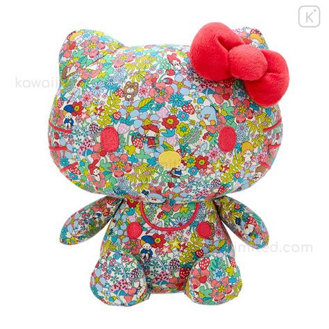 Japan Sanrio Liberty Fabrics Plush Toy Hello Kitty Colorful