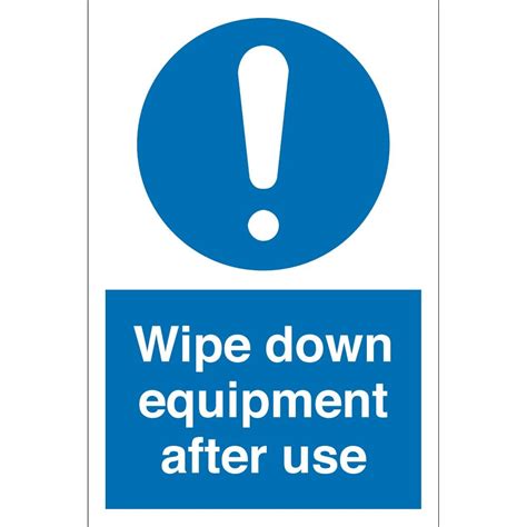 Wipe Down Equipment After Use Signs From Key Signs Uk