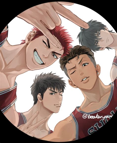 Sakuragi Hanamichi Rukawa Kaede Miyagi Ryouta And Mitsui Hisashi