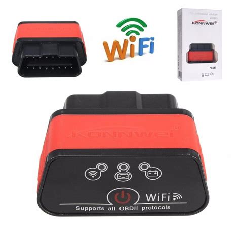 Konnwei Universal Elm Wifi Obd Ii Car Auto Fault Diagnostic Tool