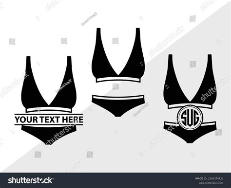 Lingerie Monogram Svg Printable Vector Illustration Stock Vector Royalty Free 2193374823